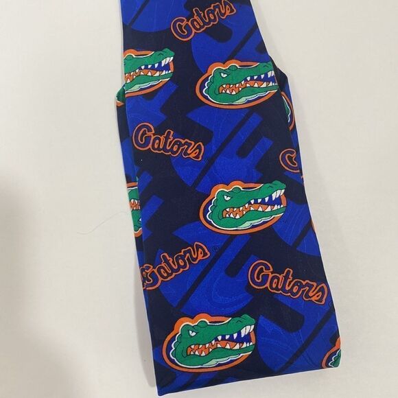 Florida Gators Football Merge Left Orange Blue Neck Tie - Picture 11 of 16